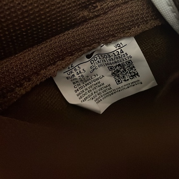 NEW NIKE DUNKS LOW Sail/Coconut milk/Cacao Wow Men\'s 10.5 (W 12) Run 1/2 sz big main image 8